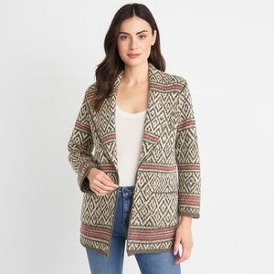 Women's Aspen Cardigan Size Small Gray Red